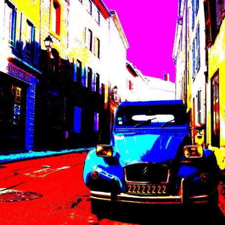 Le Lavandou Petanque pop rouge  savoir-voir.com ProvencePhotoPopArt copyright