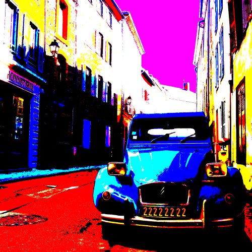 2CV bleue  savoir-voir.com ProvencePhotoPopArt copyright 2CV bleue  savoir-voir.com ProvencePhotoPopArt copyright