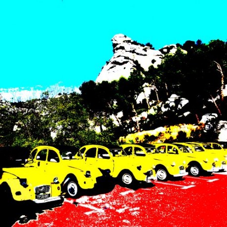 Photo Art  2 CV Les Beaux  savoir-voir.com ProvencePhotoPopArt copyright