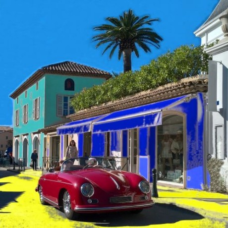 Porsche 356 à St Tropez  nature savoir-voir.com ProvencePhotoPopArt copyright