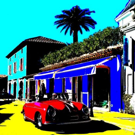 Porsche 356 à St Tropez savoir-voir.com ProvencePhotoPopArt copyright